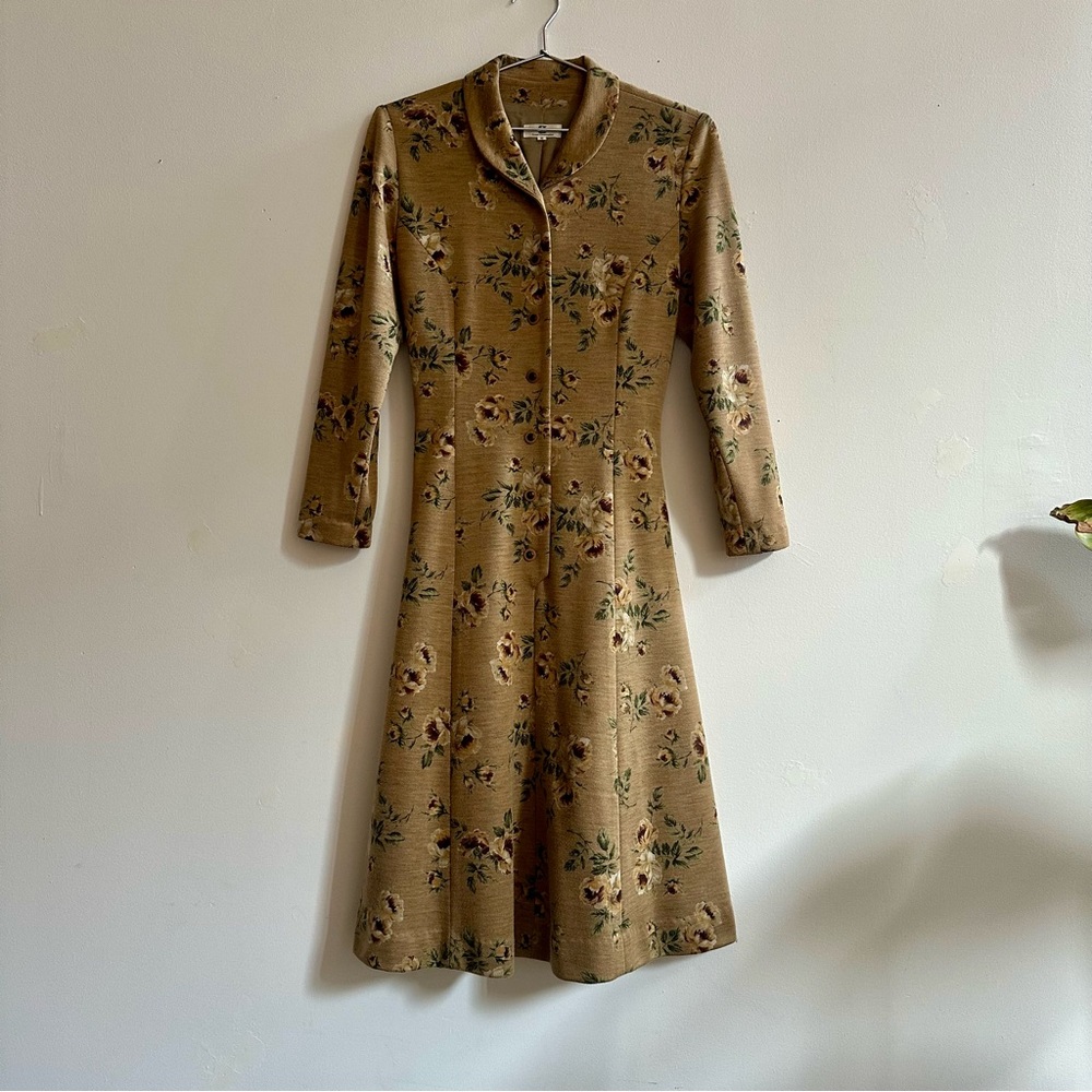 Vintage Floral Japanese Midi Dress